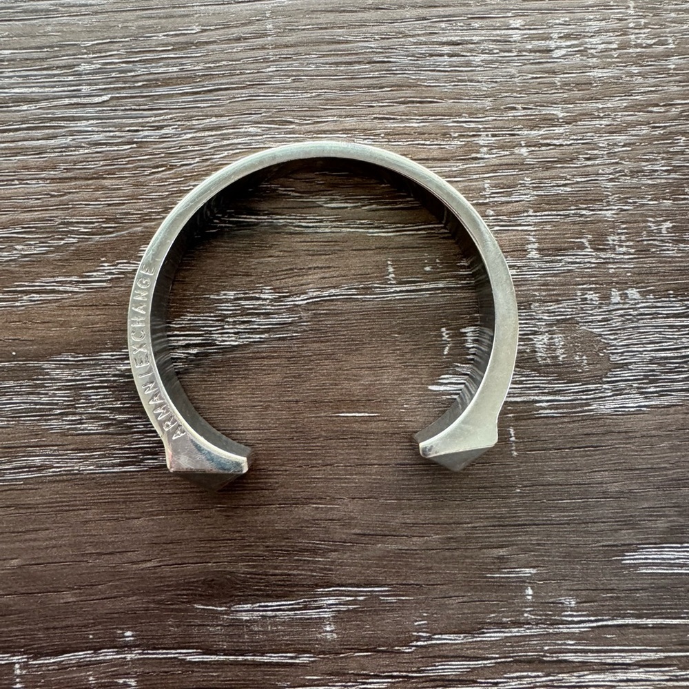 Armani Exchange Silver Cuff Bracelet